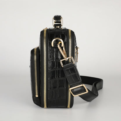 新品シャムワニ皮 メンズバッグ 本革 おしゃれ 通勤ビジネスバッグ 多機能ショルダーバッグ 斜めがけバッグ ハンドバッグ