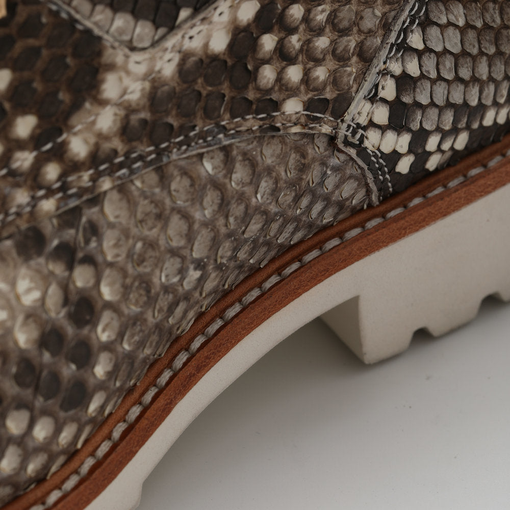 ニシキヘビの皮 本革 メンズブーツ マーティンブーツ カジュアルシューズ