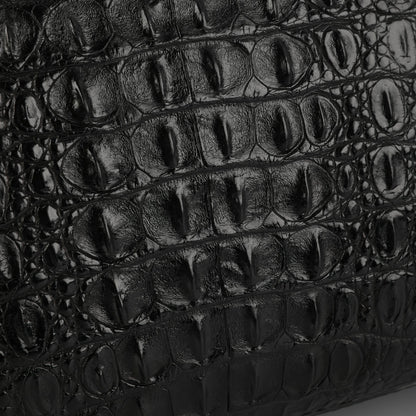 Siamese Crocodile Skin Men's Travel Bag Genuine Leather Travel Handbag Large Capacity Handbag 