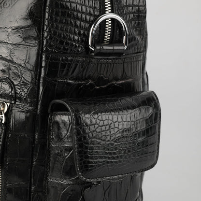 Siamese Crocodile Skin Men's Travel Bag Genuine Leather Travel Handbag Large Capacity Handbag 
