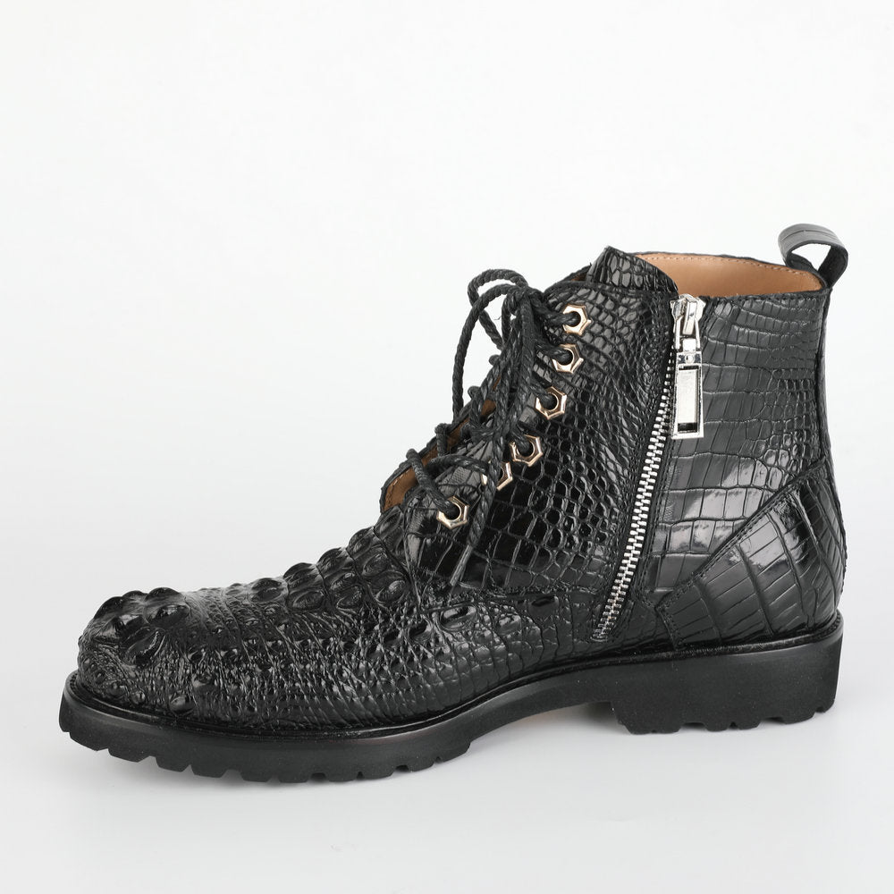 Crocodile leather genuine leather men's Martin boots business casual boots outdoor short boots 