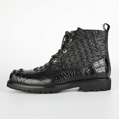 Crocodile leather genuine leather men's Martin boots business casual boots outdoor short boots 