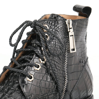 Crocodile leather genuine leather men's Martin boots business casual boots outdoor short boots 