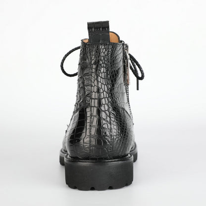 Crocodile leather genuine leather men's Martin boots business casual boots outdoor short boots 