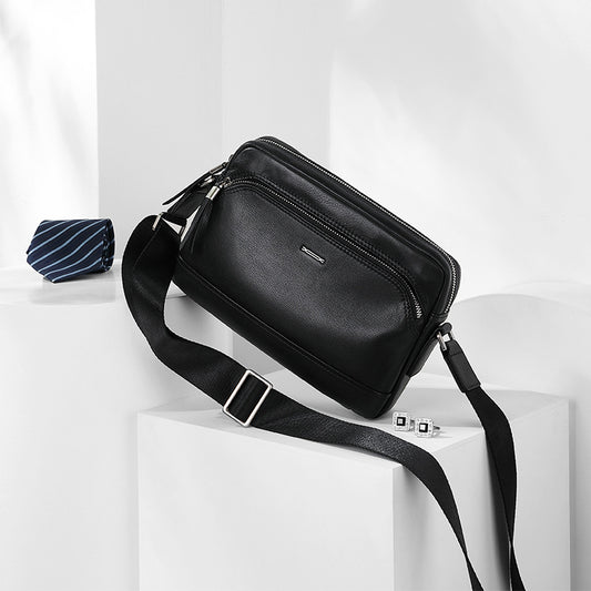 メンズショルダーバッグ 多機能 牛皮本革製 ビジネス斜めがけバッグ