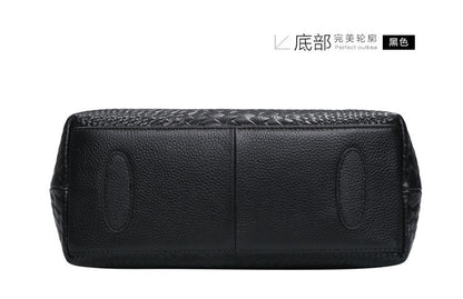 Genuine leather women's bag, cowhide shoulder bag, knitted bag, crossbody bag, commuter office lady, goes with everything