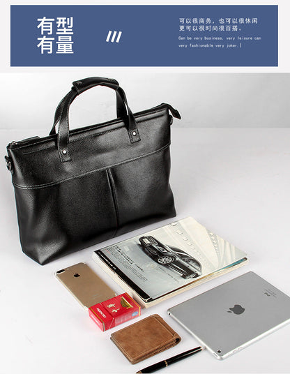 メンズハンドバッグ  牛皮本革製 高品質 カジュアル パソコンバッグ  男性ブリーフケース