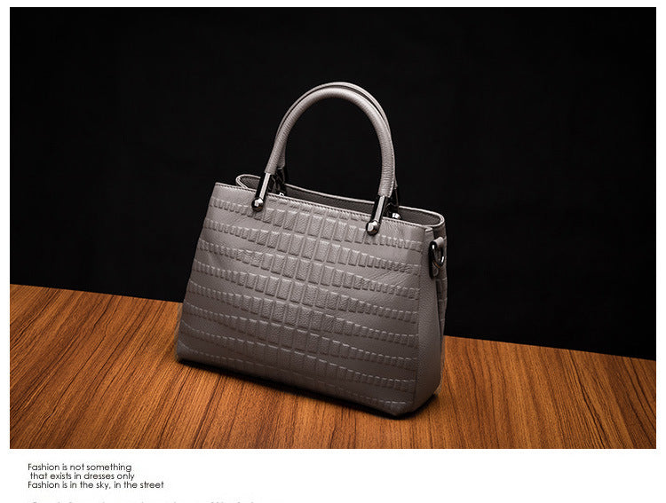 本革レディースバッグ鰐柄ハンドバッグ牛革ファッションショルダーバッグシンプル気質ハンドバッグ.カバン