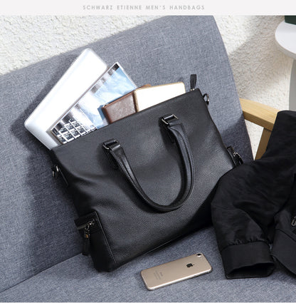 メンズハンドバッグ  本革製牛皮 ビジネス大容量 ブリーフケース 手提げかばん