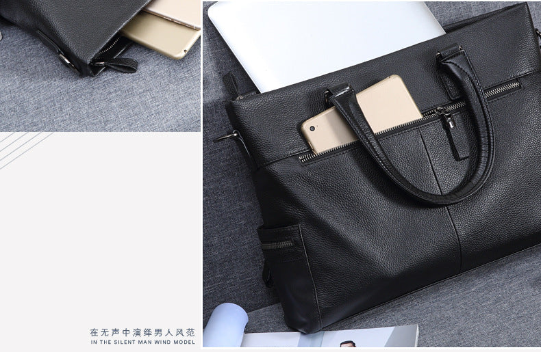 メンズハンドバッグ  本革製牛皮 ビジネス大容量 ブリーフケース 手提げかばん
