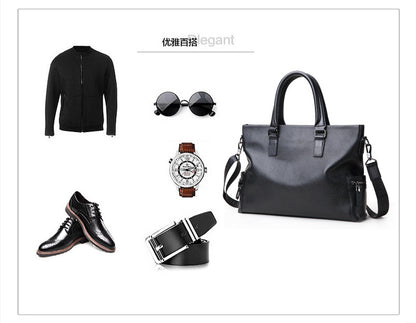 メンズハンドバッグ  本革製牛皮 ビジネス大容量 ブリーフケース 手提げかばん