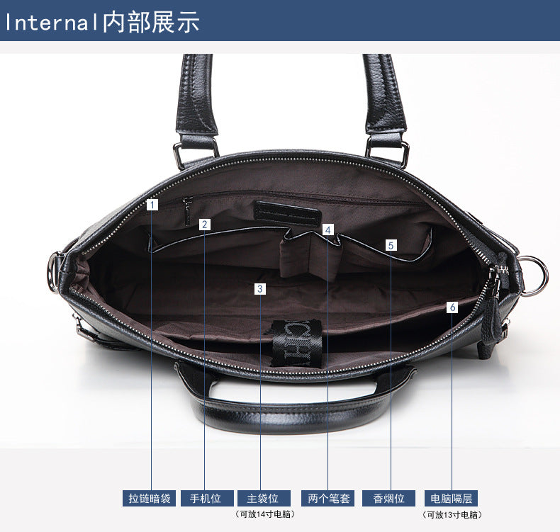メンズハンドバッグ  本革製牛皮 ビジネス大容量 ブリーフケース 手提げかばん