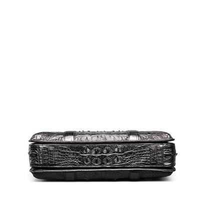 シャム鰐皮 本革メンズブリーフケース ハンドバッグ 出張 通勤 会議ビジネスバッグ オフィスバッグ  ファイルバッグ 手提げかばん斜めがけショルダーバッグ