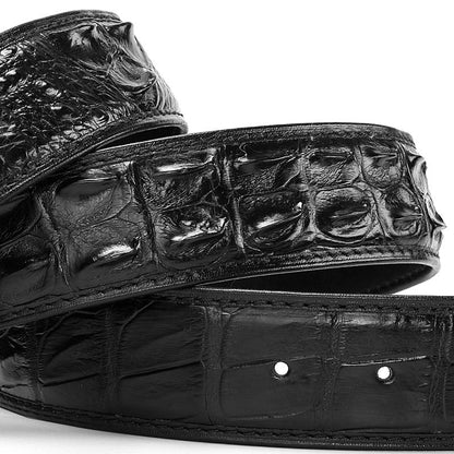 Siamese Crocodile Skin Genuine Leather Men's Belt Smooth Buckle Stylish Business Casual Belt Gift Present 