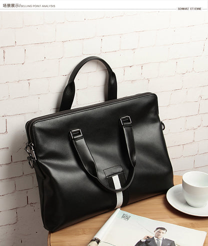 Men's Business Briefcase Made of Cowhide Genuine Leather High Quality Men's Handbag Handbag Computer Bag 