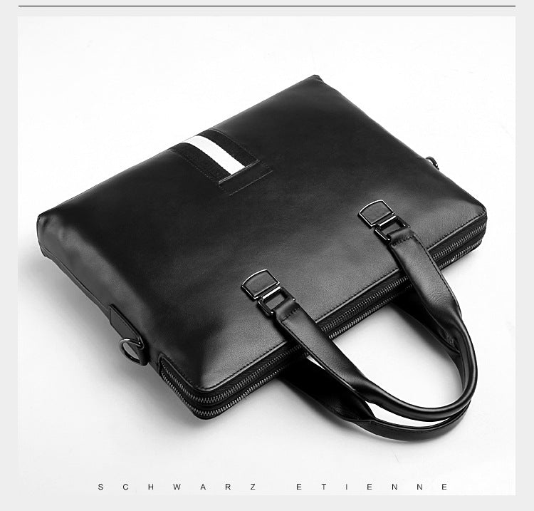 Men's Business Briefcase Made of Cowhide Genuine Leather High Quality Men's Handbag Handbag Computer Bag 