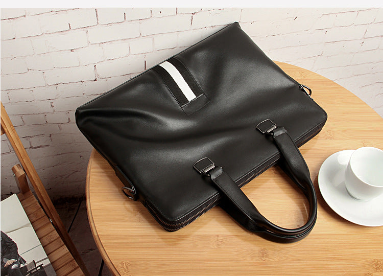 Men's Business Briefcase Made of Cowhide Genuine Leather High Quality Men's Handbag Handbag Computer Bag 