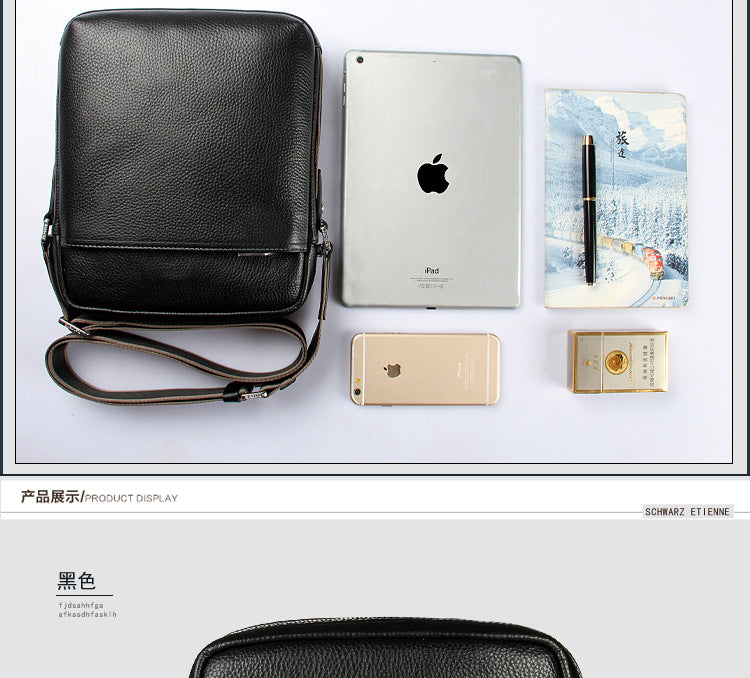 メンズショルダーバッグ 牛皮本革製 ファッション 大容量 斜めがけバッグ