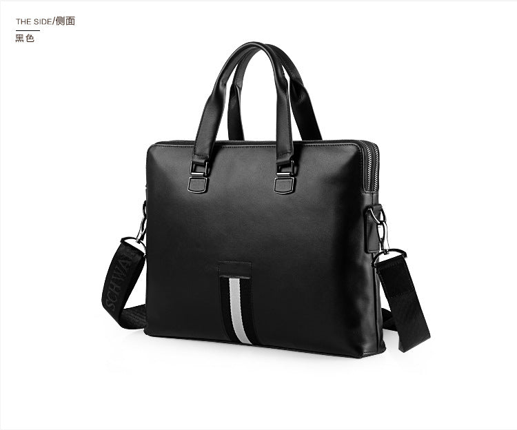 Men's Business Briefcase Made of Cowhide Genuine Leather High Quality Men's Handbag Handbag Computer Bag 