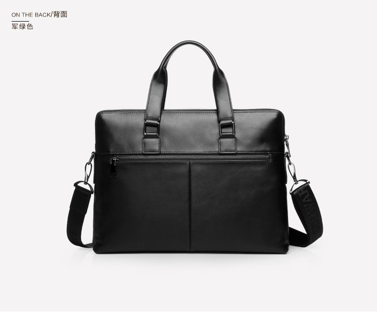 Men's Business Briefcase Made of Cowhide Genuine Leather High Quality Men's Handbag Handbag Computer Bag 