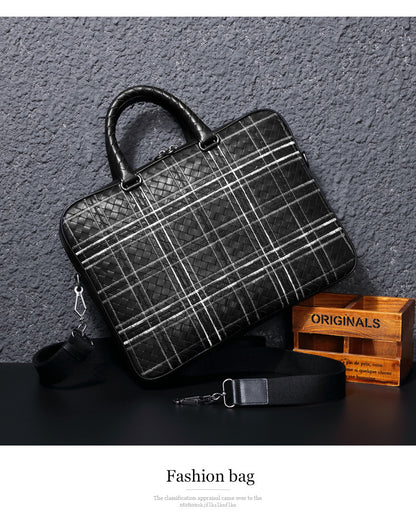 Men's handbag cowhide high quality men's handbag business briefcase crossbody shoulder bag 