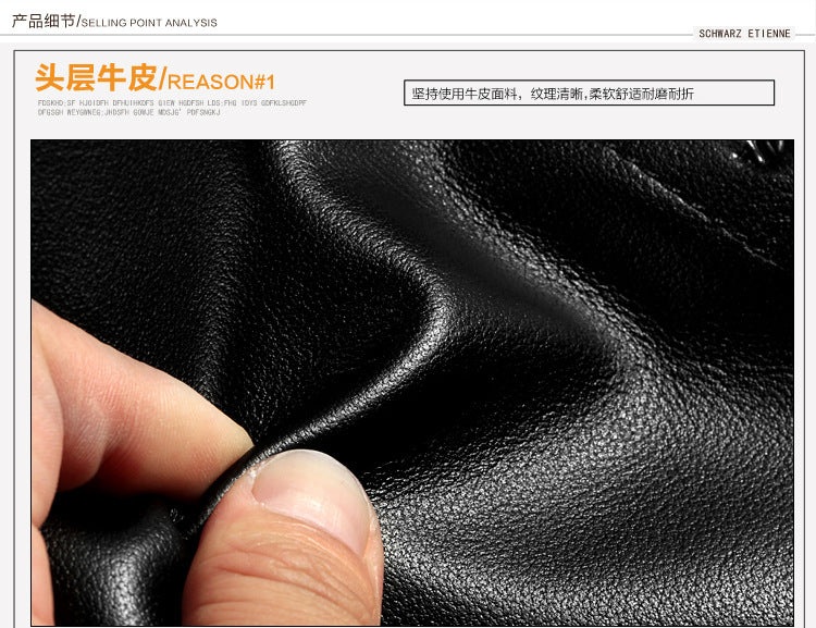 Men's Business Briefcase Made of Cowhide Genuine Leather High Quality Men's Handbag Handbag Computer Bag 