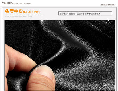 Men's Business Briefcase Made of Cowhide Genuine Leather High Quality Men's Handbag Handbag Computer Bag 