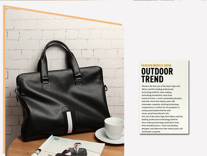Men's Business Briefcase Made of Cowhide Genuine Leather High Quality Men's Handbag Handbag Computer Bag 