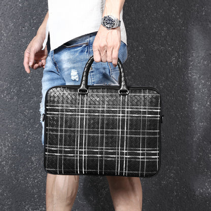 Men's handbag cowhide high quality men's handbag business briefcase crossbody shoulder bag 
