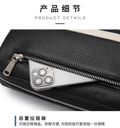 メンズショルダーバッグ 牛皮 本革製 大容量ビジネス カジュアル ファッション斜めがけバッグ