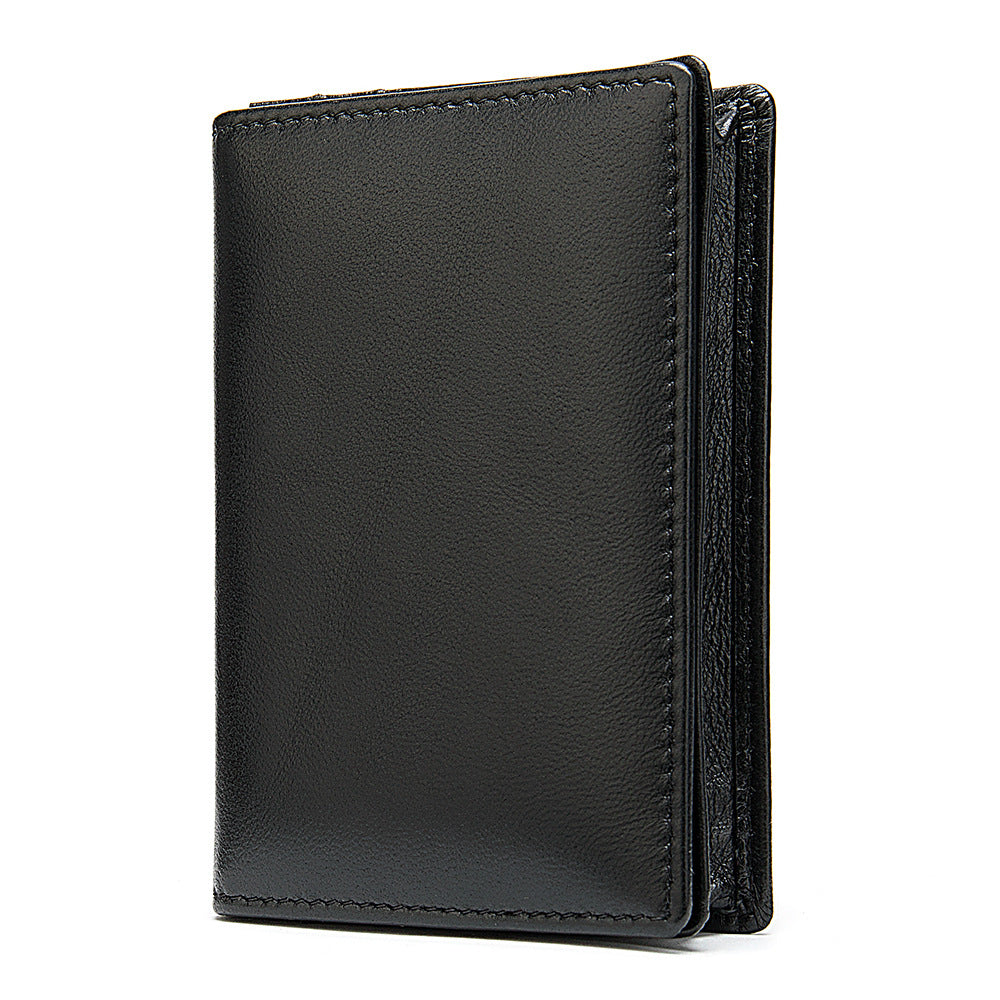メンズ短財布羊皮韩国ファッション小銭入れカード入れ多機能男性用ウォレット