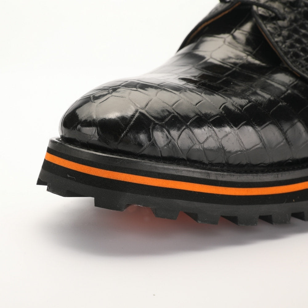 新型ワニ皮メンズ革靴 本革カジュアル厚底 滑り止め ビジネスシューズ