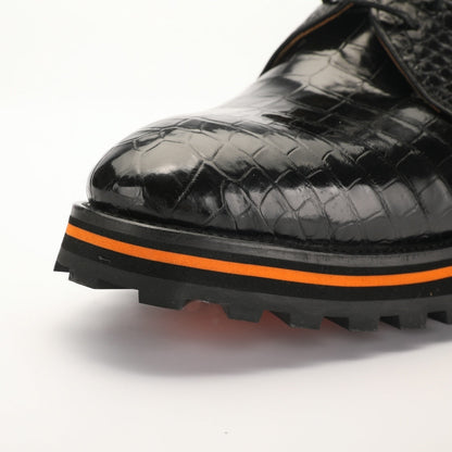 新型ワニ皮メンズ革靴 本革カジュアル厚底 滑り止め ビジネスシューズ