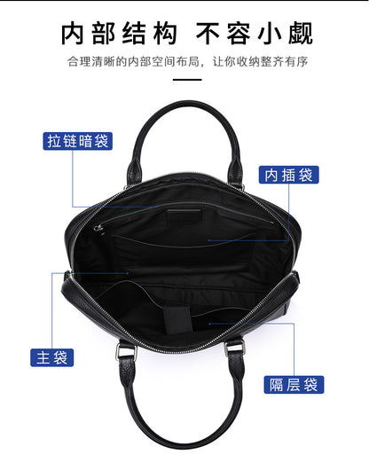 Men's handbag Men's handbag Genuine cowhide leather computer bag Business briefcase 