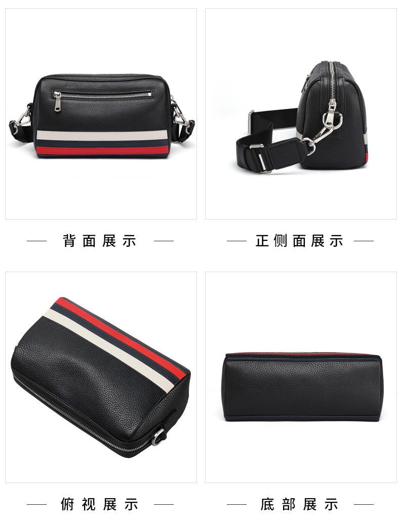 メンズショルダーバッグ 牛皮 本革製 大容量ビジネス カジュアル ファッション斜めがけバッグ