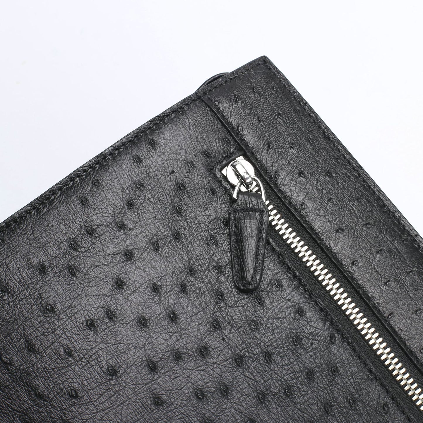 新型ダチョウの皮本革メンズハンドバッグビジネス カジュアル高品質メンズバッグ