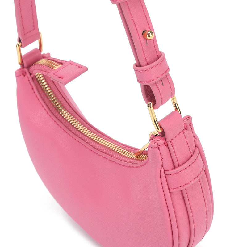 レディースバッグわきの下バッグおしゃれハンドバッグショルダーバッグハーフムーン·バッグ 本革 レトロ