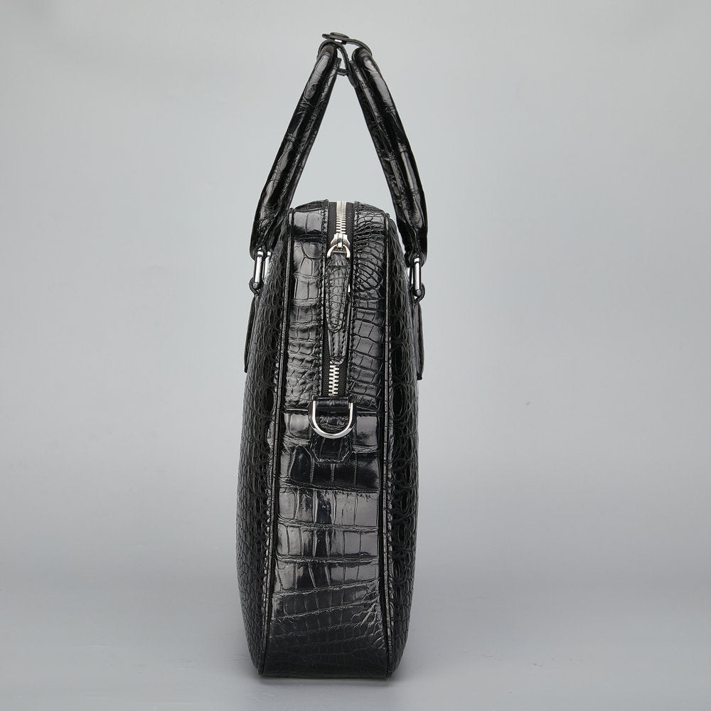 シャム鰐皮 本革メンズブリーフケース ハンドバッグ カジュアル 出張 通勤 ビジネスバッグ オフィスバッグ  ファイルバッグ 手提げかばん