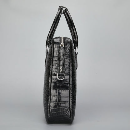 シャム鰐皮 本革メンズブリーフケース ハンドバッグ カジュアル 出張 通勤 ビジネスバッグ オフィスバッグ  ファイルバッグ 手提げかばん