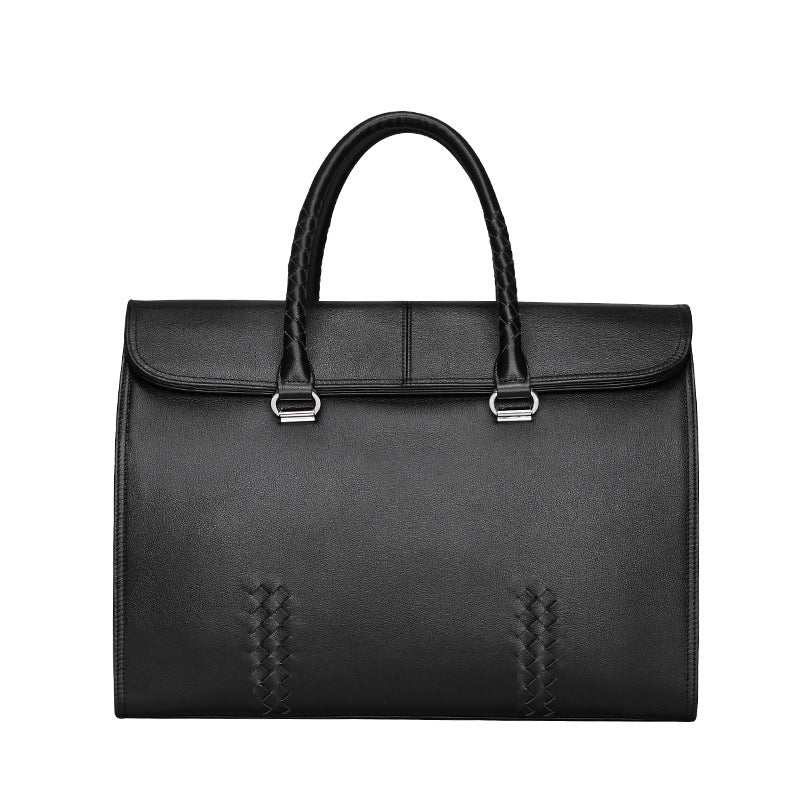 メンズハンドバッグ 本革製牛皮 ファッション ビジネス 大容量 ビジネス ブリーフケース パソコンバッグ 手編み メンズ手提げかばん