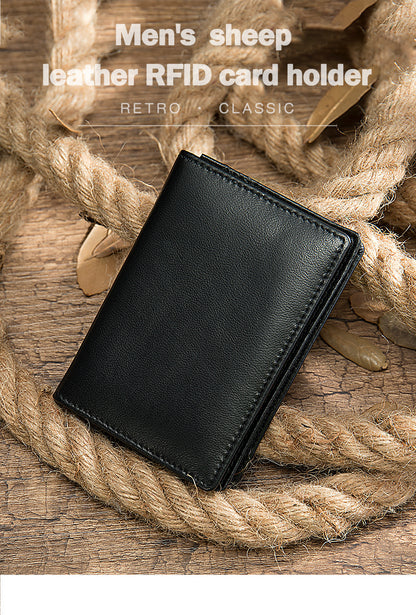 メンズ短財布羊皮韩国ファッション小銭入れカード入れ多機能男性用ウォレット