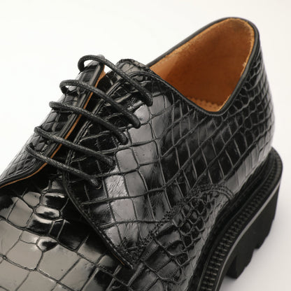 新型ワニ腹の皮メンズ革靴 本革 高品質 厚底 ビジネスシューズ