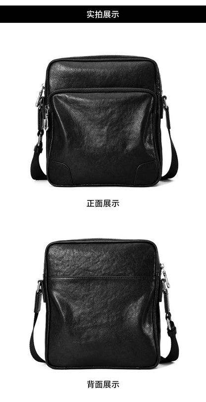メンズショルダーバッグ 牛皮本革製 ビジネスカジュアル ファッション 大容量斜めがけバッグ