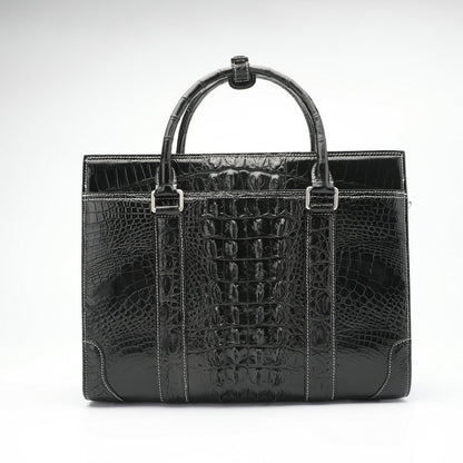 Men's briefcase Genuine crocodile leather handbag Business travel bag Office bag File bag Handbag 