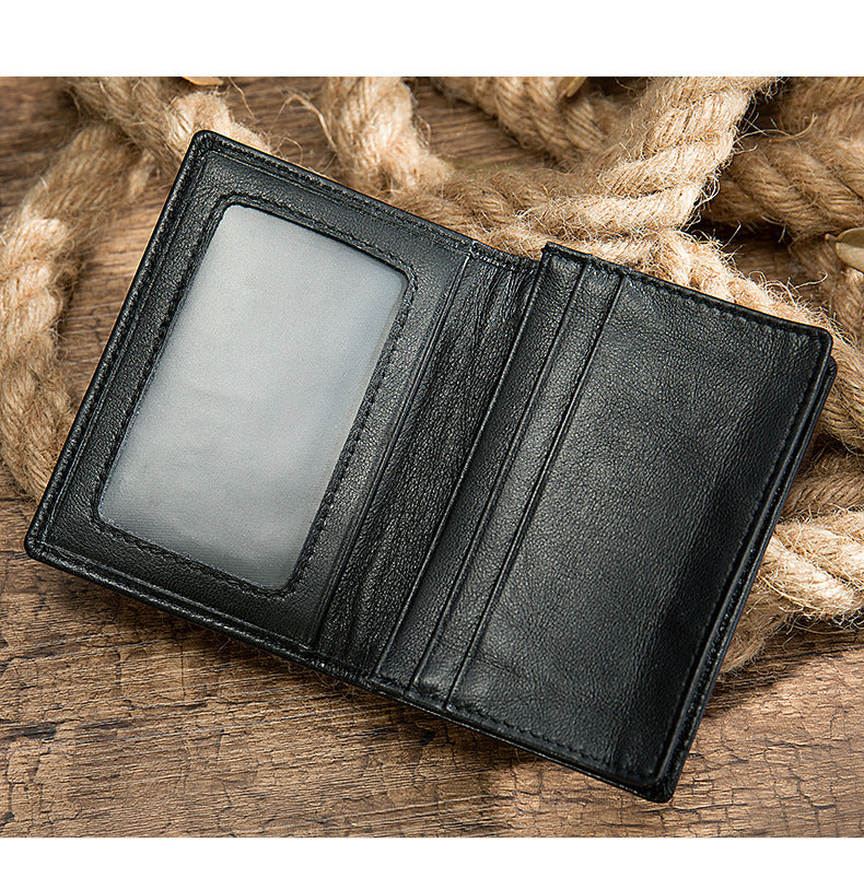メンズ短財布羊皮韩国ファッション小銭入れカード入れ多機能男性用ウォレット