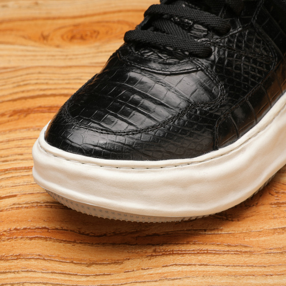 ワニ腹の皮メンズ靴本革革靴	ファッションスポーツカジュアルシューズ