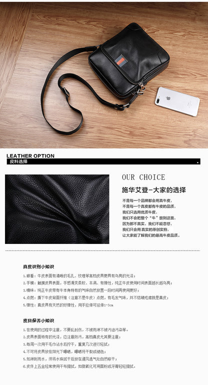 メンズショルダーバッグ牛皮本革製 多機能 カジュアル大容量ファッション 斜めがけバッグ