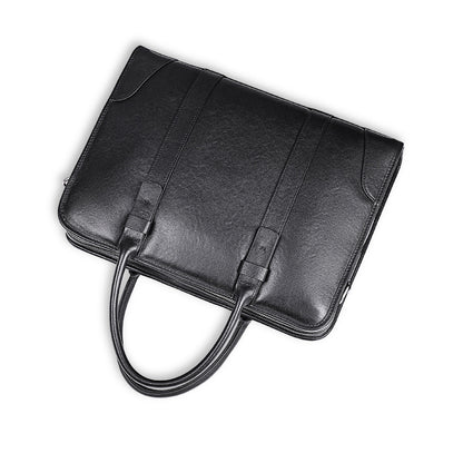 Men's handbag, genuine cowhide leather, crossbody bag, business, large capacity briefcase, computer bag 