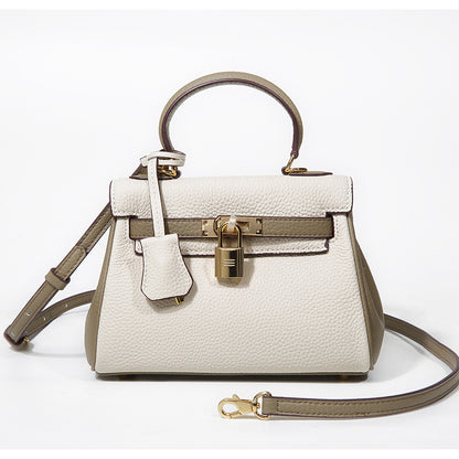 女性のハンドバッグ高級感手提げショルダーバッグシンプルトップ牛革本革レディースバッグ