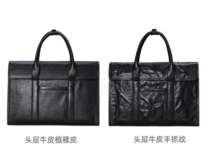 メンズハンドバッグ 牛皮本革製 高品質 大容量 ブリーフケース男性用手提げかばん